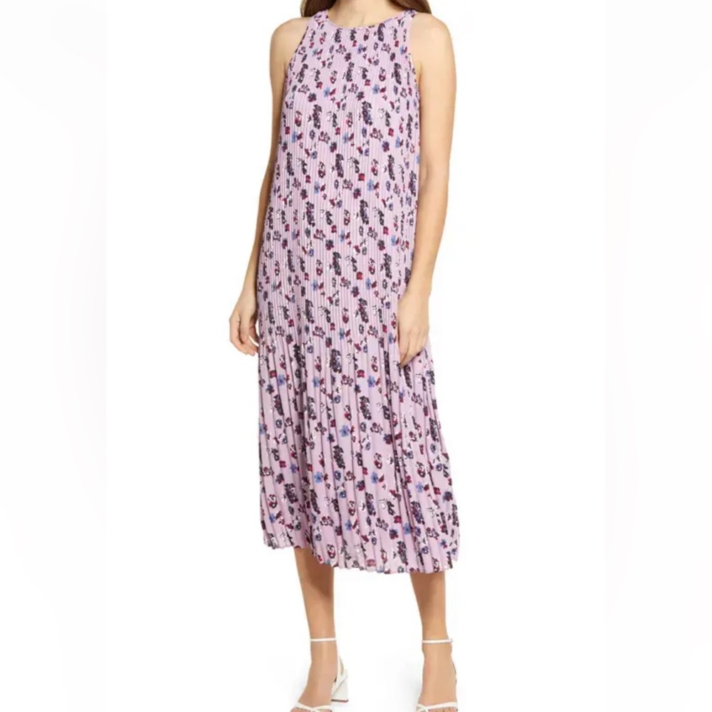 Halogen Darota Purple Floral Wedding Guest Dress S Small